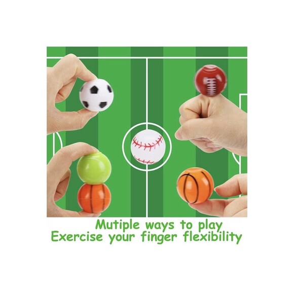 Fidget Spinner Balls Kids 30 Pack Plastic Sports Theme Multicolored New - Picture 6 of 6